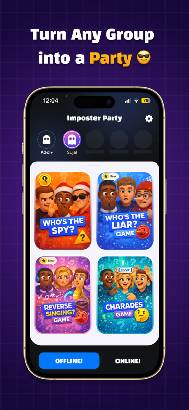Impostor Party - Multiplayer screen 1